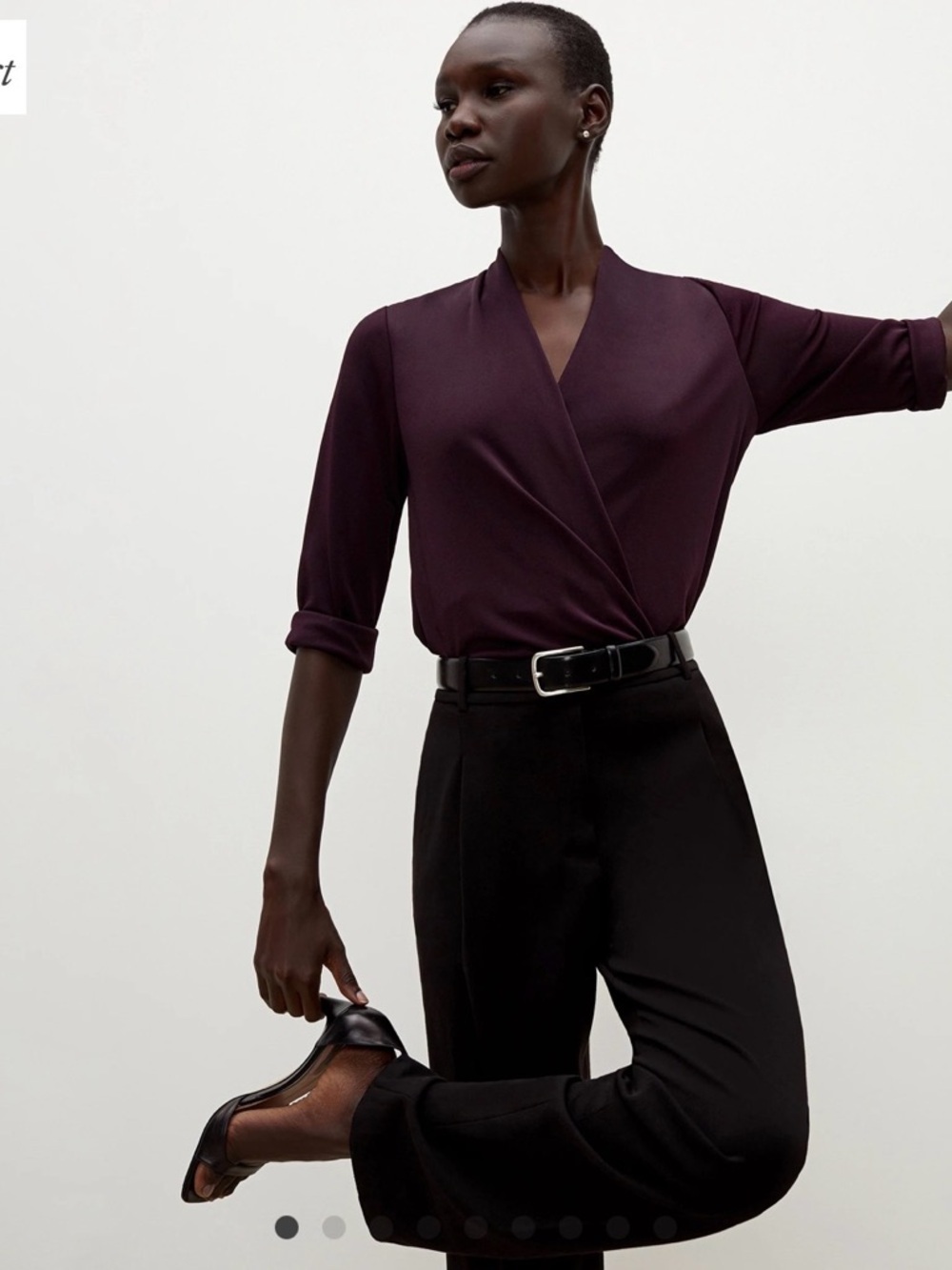 Mm. Lafleur The Deneuve Top Plum Size Xl